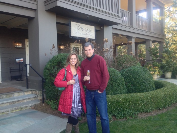 In front of Old Edwards Inn Lodge