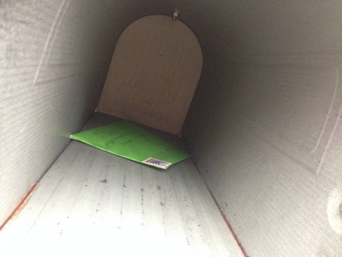 Letter in mailbox 