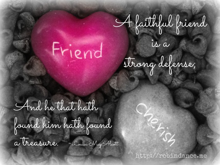 Faithful Friend Quote - Hearts and chocolate