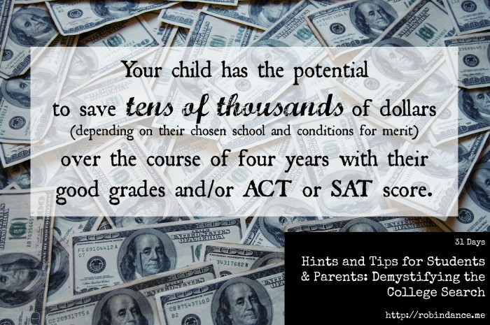 How to save money for college - by Robin Dance - 31Days