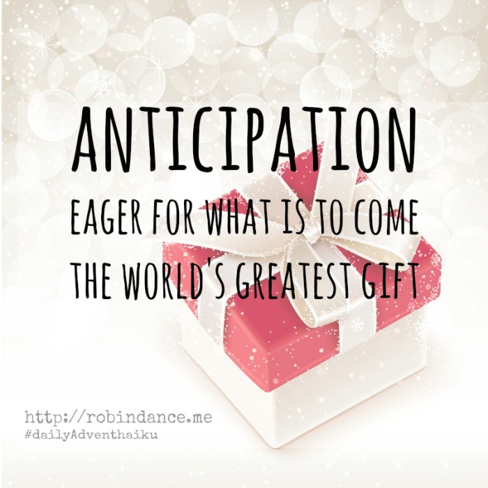 Anticipation - Daily Advent Haiku by Robin Dance