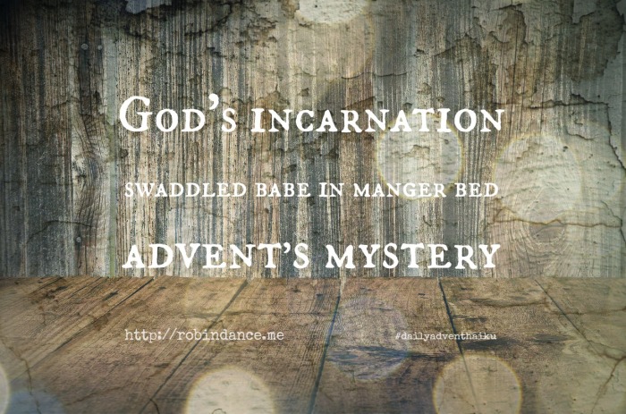 Gods Incarnation - Daily Advent Haiku by Robin Dance #5