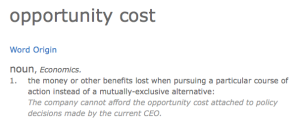 Opportunity Cost defined