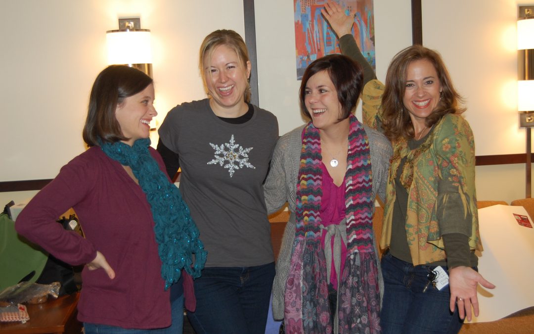 “It was like a high school sleepover, only we’re our mother’s age, plus there was some snoring going on.”**