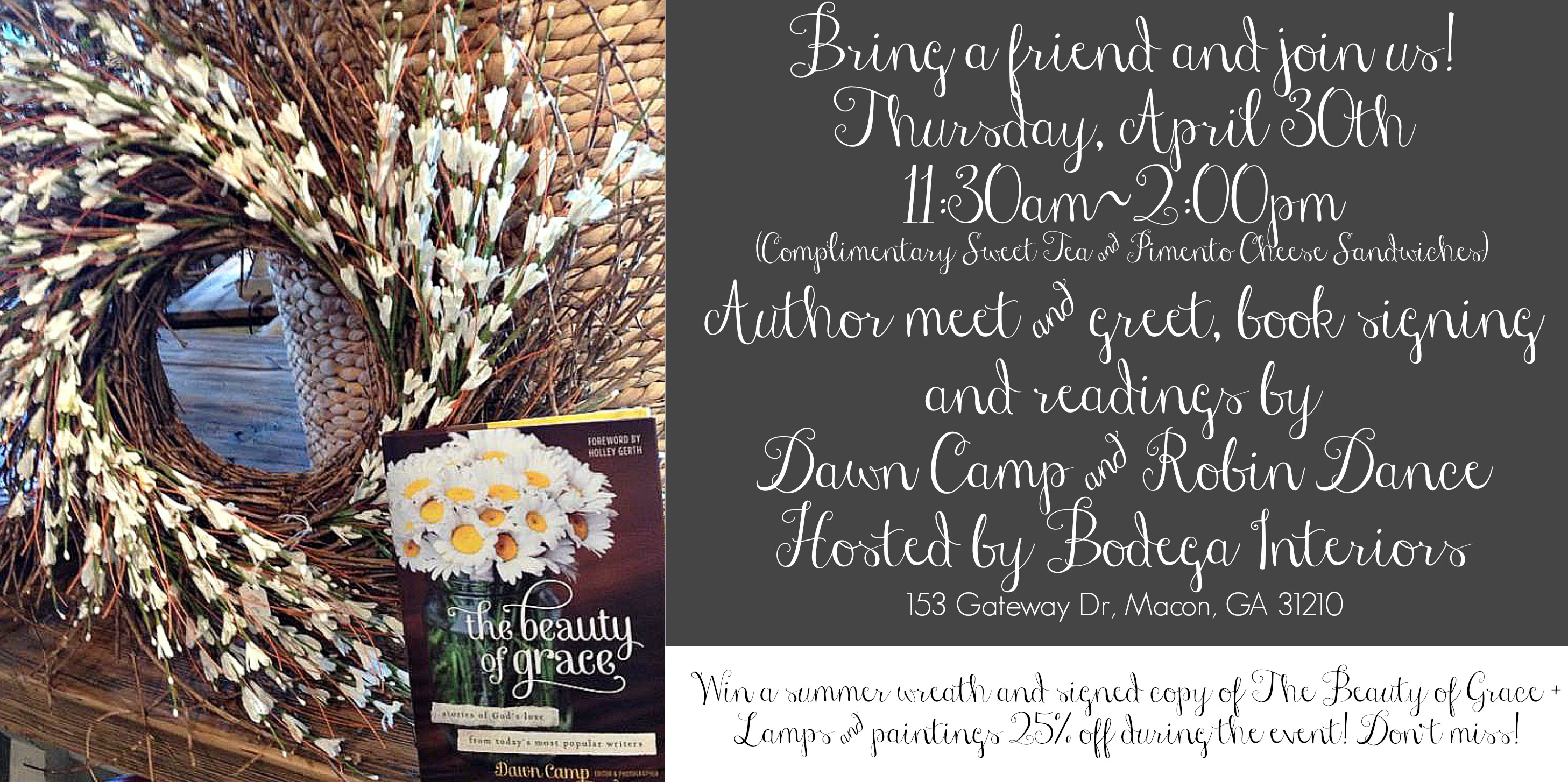 Author Meet and Greet: The Beauty of Grace (Join Us!)