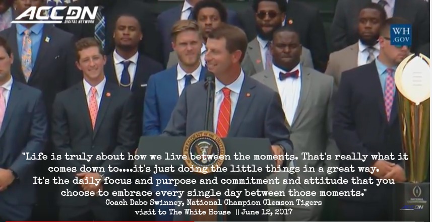 Dabo Swinney’s White House Speech Will Make You A Clemson Fan (Full Transcript)